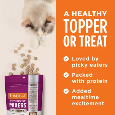 Product Instinct® Rawboost Mixers® Multivitamin Adult Freeze Dried Cat Food Topper - Natural, Grain Free