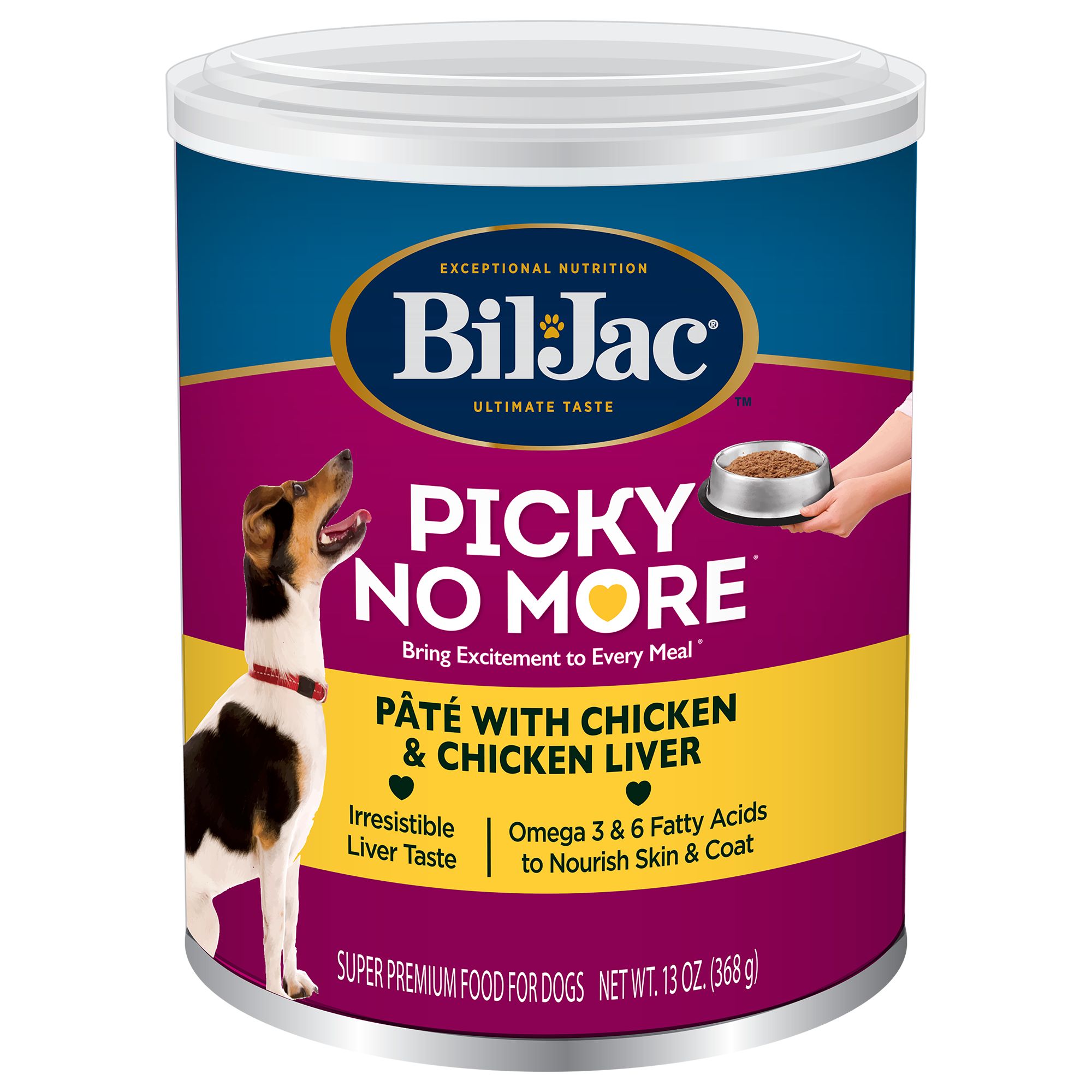 Bil Jac Picky No More Pate Adult and Senior Dog Wet Food 13 oz Flavor Chicken Liver PetSmart