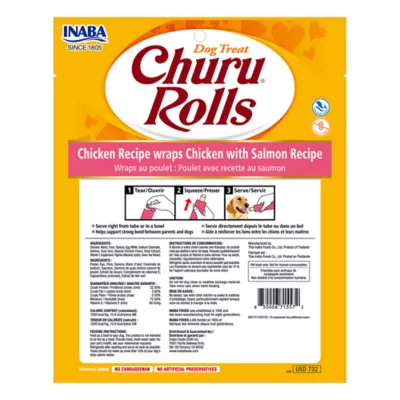 Product Inaba Churu Rolls Dog Treat - Chicken & Salmon