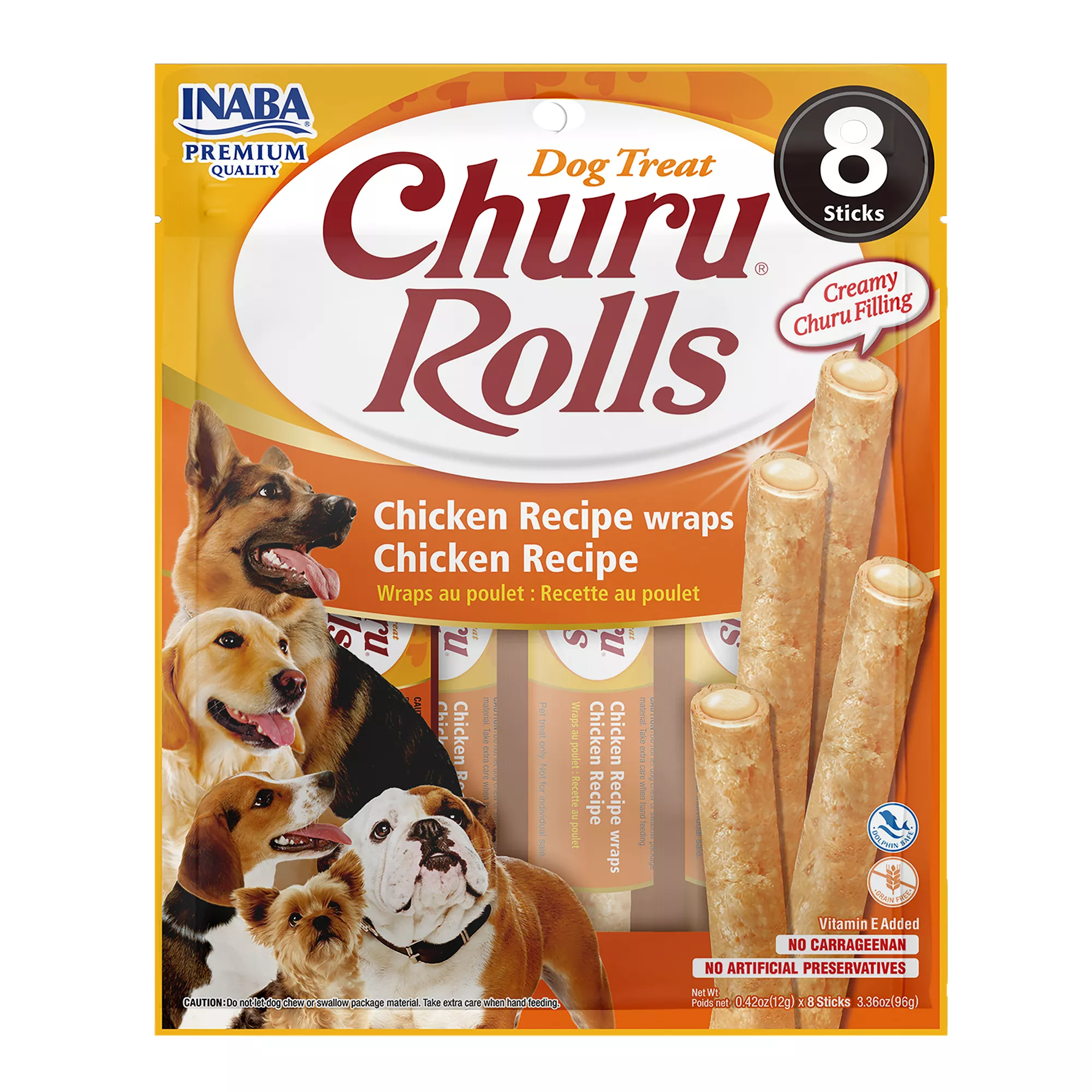 Inaba Churu Rolls Stick All Life Stage Dog Treats - Chicken