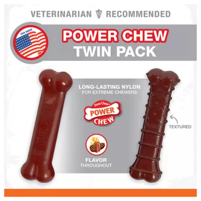 Product Nylabone® Power Chew Basted Blast Dog Toy - 2 Pack, Bacon & Steak Flavor