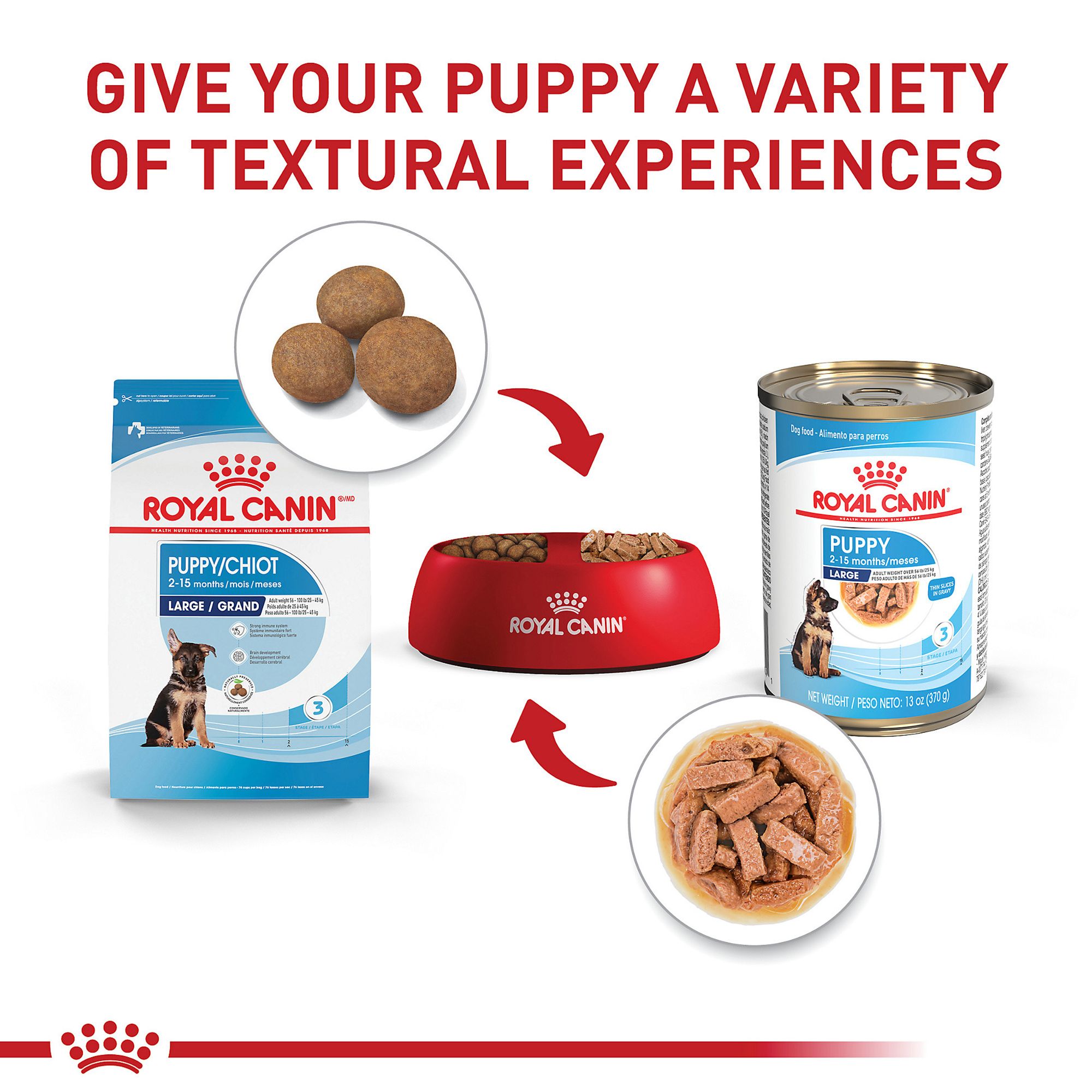 Royal Canin Large Breed Puppy Dog Wet Food - Variety Pack, 13 oz