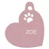 TagWorks® Rose Gold Modern Heart Paw Punch Out Personalized Pet ID Tag image thumbnail 1