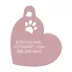 TagWorks® Rose Gold Modern Heart Paw Punch Out Personalized Pet ID Tag image thumbnail 2