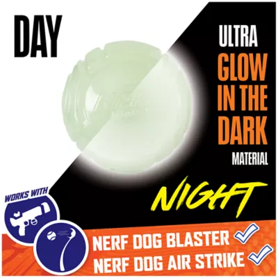 Nerf Max Glow Surge Glow in The Dark Launcher Dog Toy