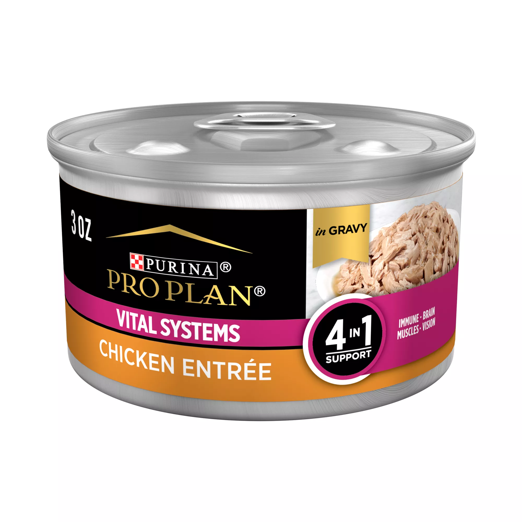 Pro Plan Vital Systems Chicken EntrÃ©e Adult Cat Food with Gravy 3OZ