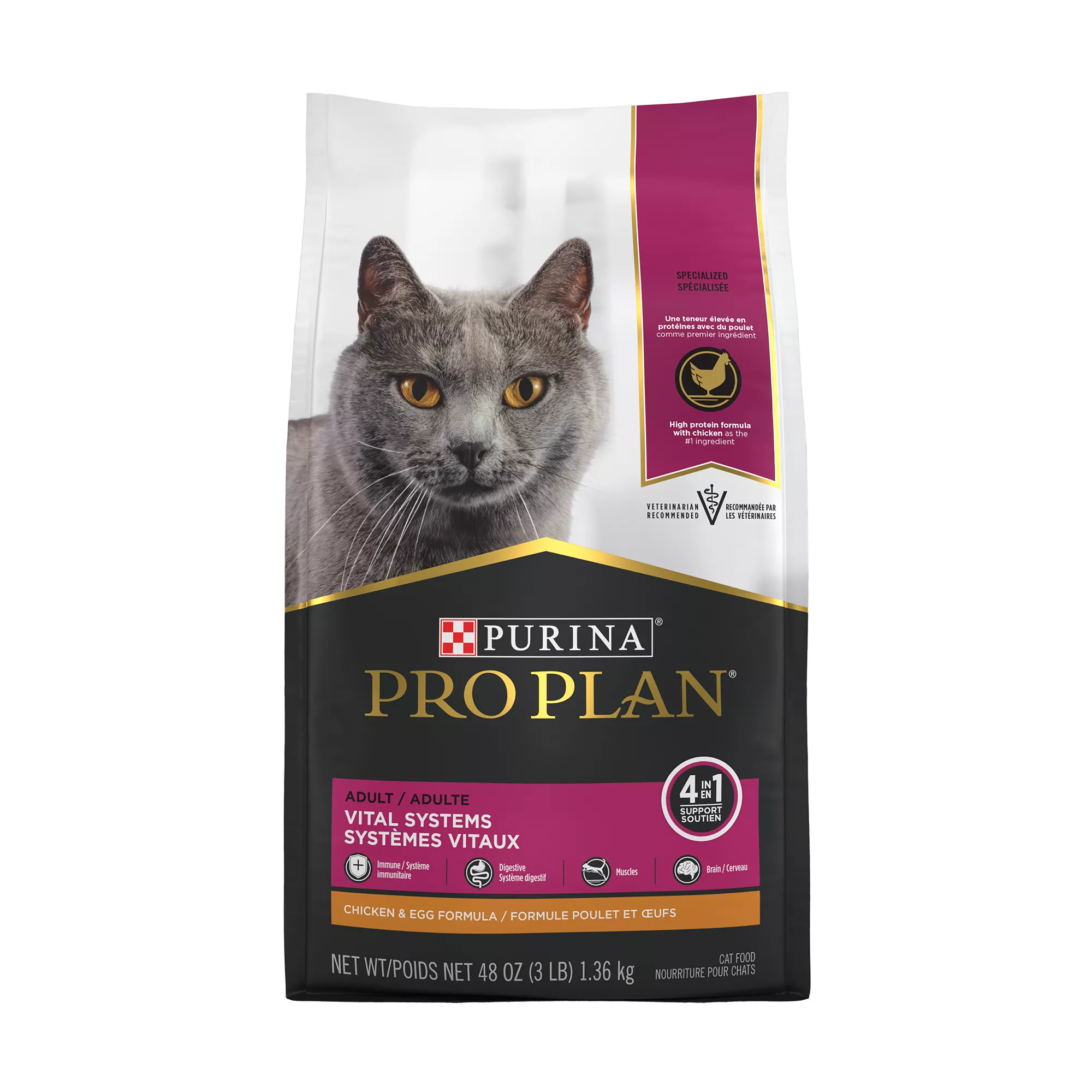 Purina Pro Plan Vital Systems Chicken Adult Cat 3LB