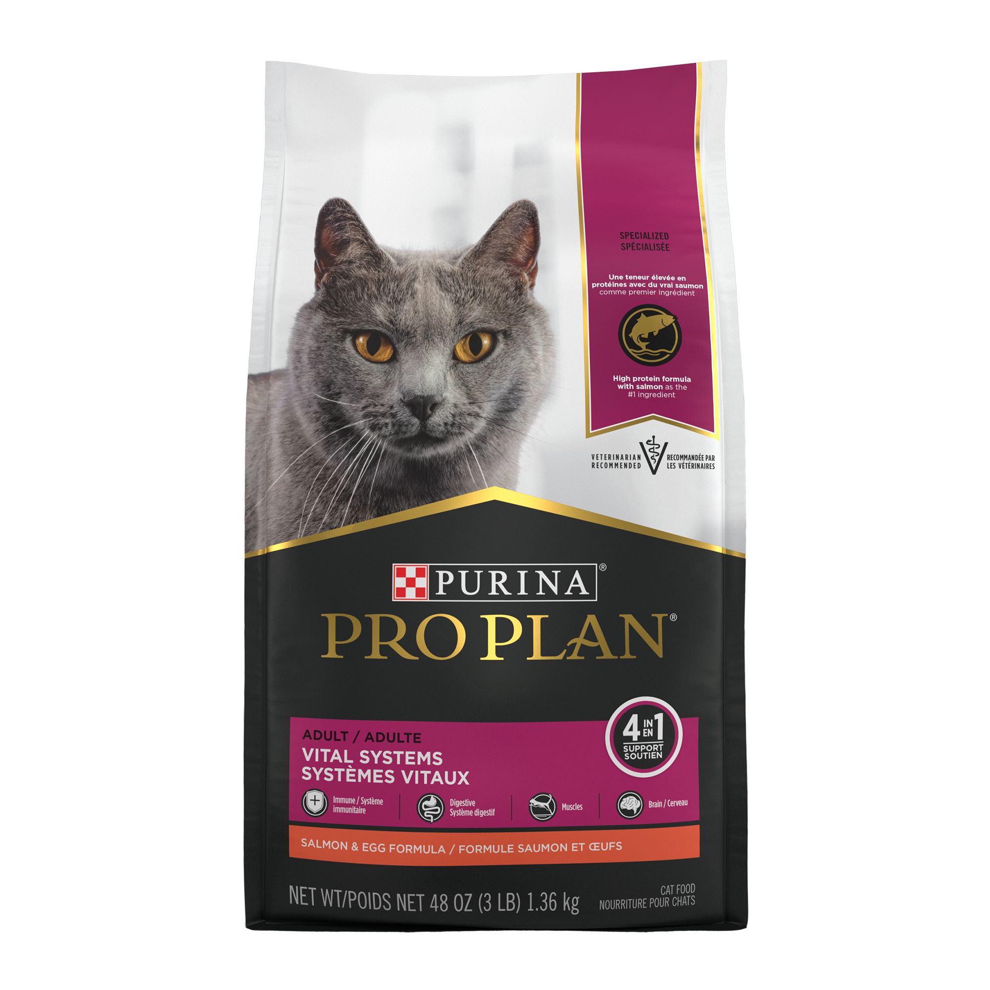 Purina Pro Plan Vital Systems Adult Cat Dry Food - Salmon & Egg