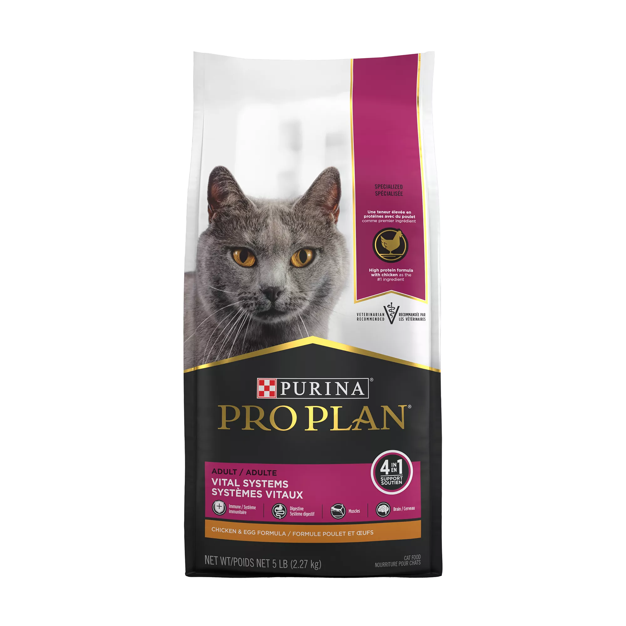 Purina Pro Plan Vital Systems Cat Food - Chicken & Egg Formula 5LB