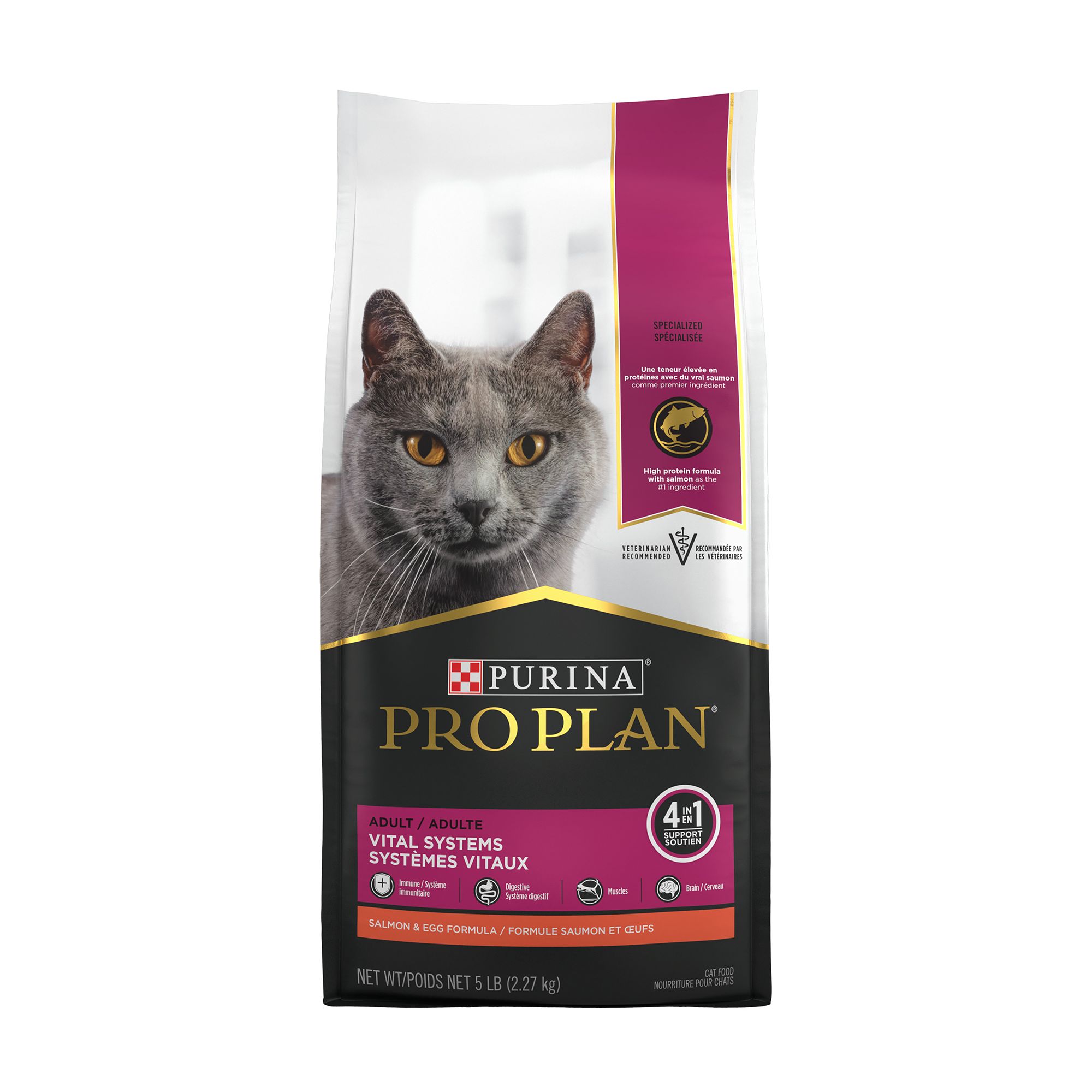 Purina Pro Plan Vital Systems Cat Food Salmon Egg Formula 5LB