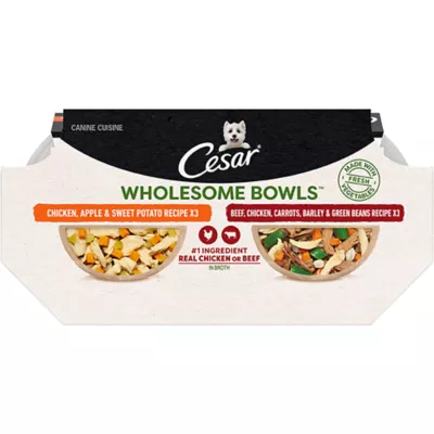 Product CESAR Wholesome Bowls Adult Wet Dog Food - 3 Oz. 6 Count, Variety Pack