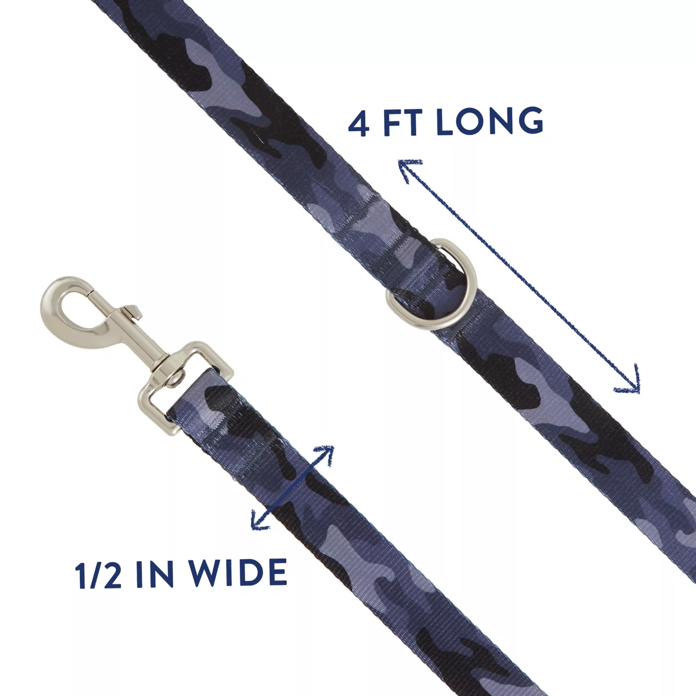 Product Top Paw® Grey Camo Dog Leash: 4-ft long, 1-in wide