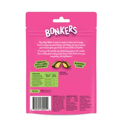 Product Bonkers Crunchy Cat Treats - Catnip, Chick 'N' Cheddar