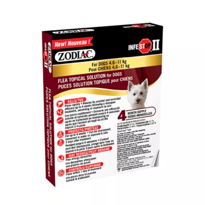 Product Zodiac Infestop II Flea Topical Solution for Dogs 4.6-11 kg - 4 Count