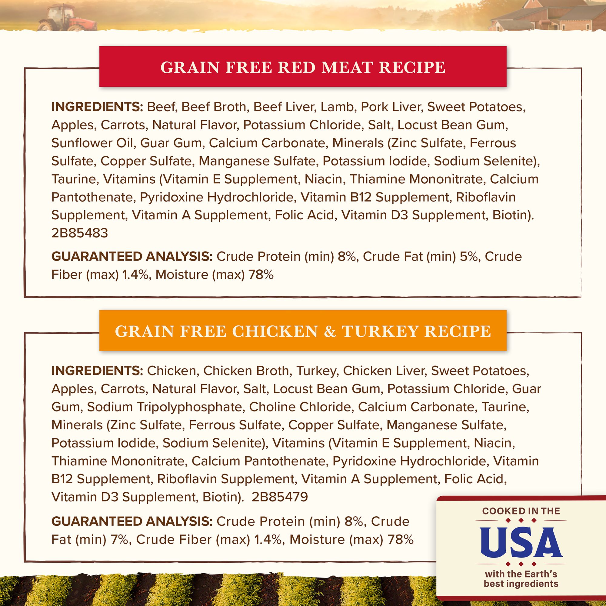 Merrick Whole Earth Farms Grain Free Wet Dog Food Variety Pack Chicken Turkey Beef