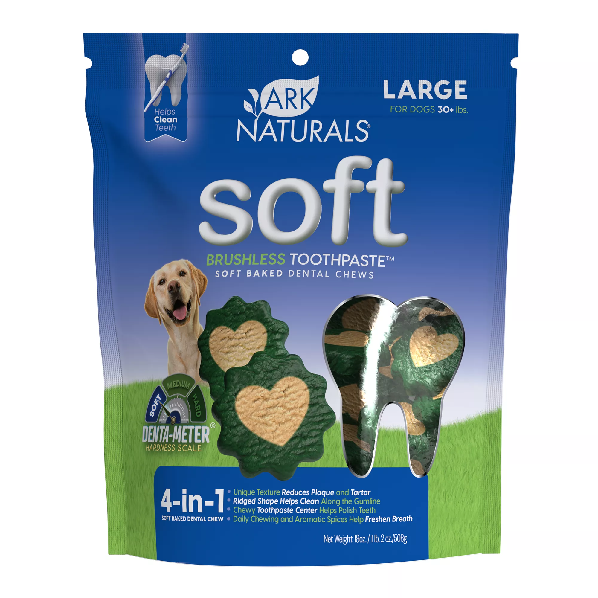 Ark Naturals Soft Brushless Toothpaste Large Dog Dental Chew Treats