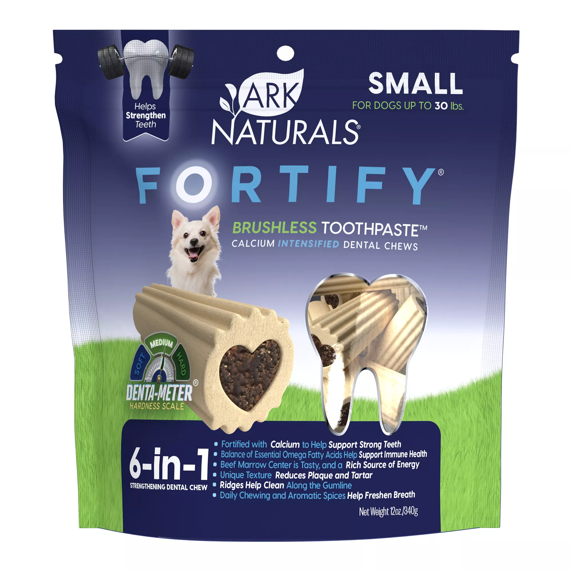 Ark Naturals Fortify Brushless Toothpase 6-in-1 Small Dog Dental Chew Treat