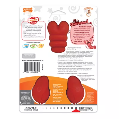 Product Nylabone® Power Chew Lobster Dog Toy, Filet Mignon Flavor