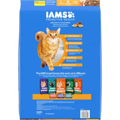 IAMS Proactive Health Adult Dry Cat Food Healthy Enjoyment Chicken Salmon