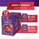 Product Wellness Bowl Boosters Simply Shreds Wet Adult Dog Food Toppers - 2.8 Oz., 12 Count, Variety Pack