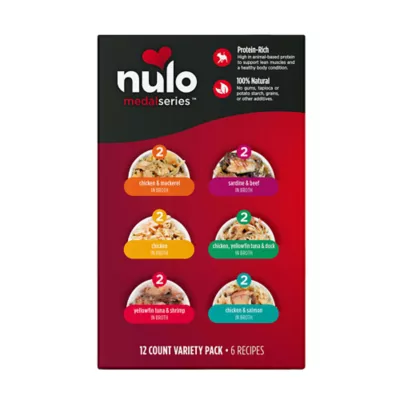 Product Nulo Meaty Pouches Cat Food Topper, 12 CT Variety Pack