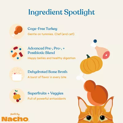 Product Made By Nacho™ Digestive Support Adult Dry Cat Food - Natural, Turkey & Pumpkin