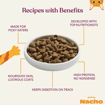 Product Made By Nacho™ Bone Broth Infused Adult Dry Cat Food - Natural, High Protein, Salmon & Pumpkin