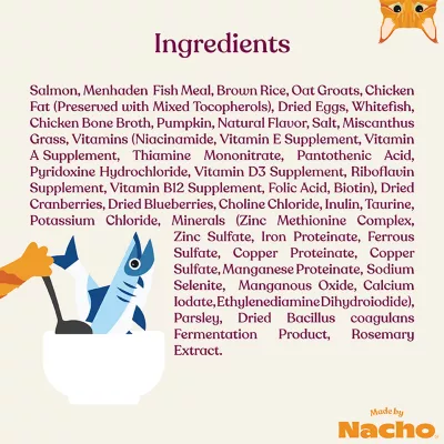 Product Made By Nacho™ Bone Broth Infused Adult Dry Cat Food - Natural, High Protein, Salmon & Pumpkin