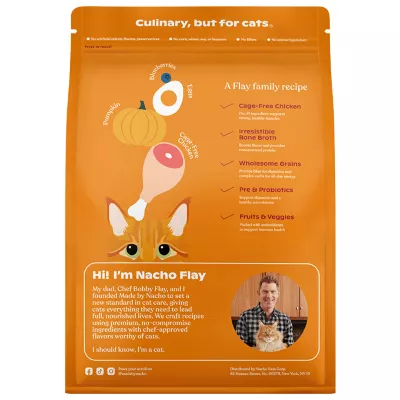 Product Made By Nacho™ Bone Broth Infused Adult Dry Cat Food - Natural, High Protein, Chicken & Pumpki