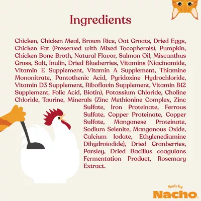 Product Made By Nacho™ Bone Broth Infused Adult Dry Cat Food - Natural, High Protein, Chicken & Pumpki