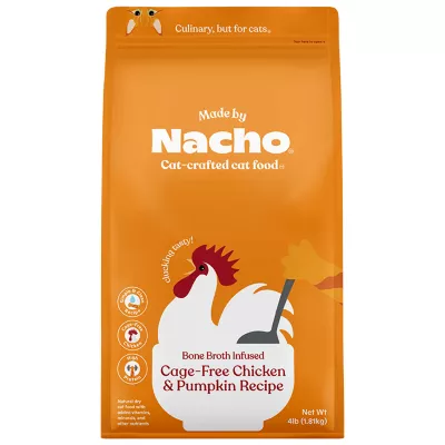 Product Made By Nacho™ Bone Broth Infused Adult Dry Cat Food - Natural, High Protein, Chicken & Pumpki