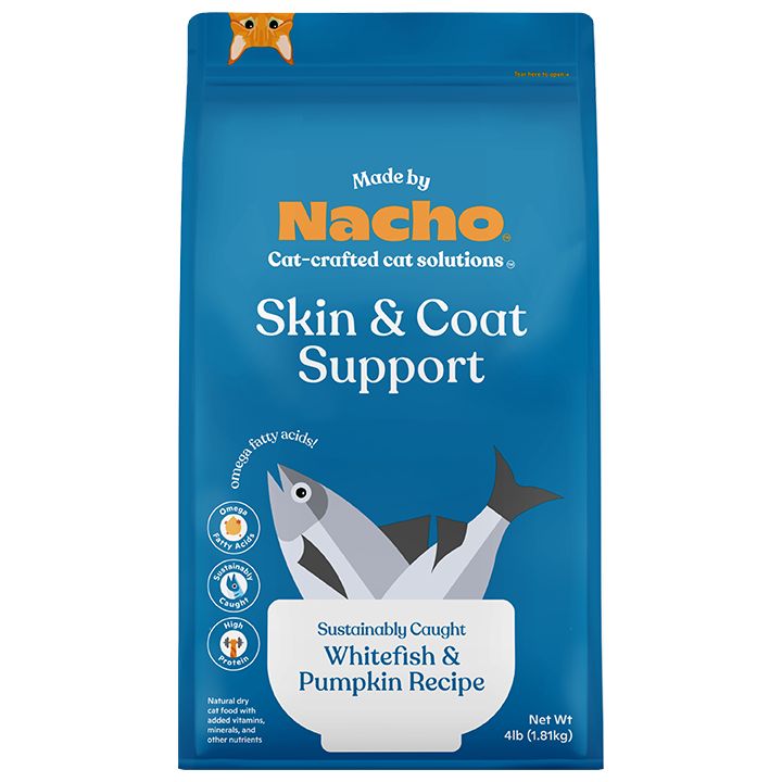 Made By Nacho&trade; Skin & Coat Support Adult Dry Cat Food - Natural, Whitefish & Pumpkin