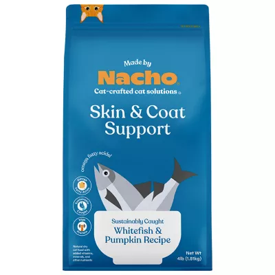 Product Made By Nacho™ Skin & Coat Support Adult Dry Cat Food - Natural, Whitefish & Pumpkin