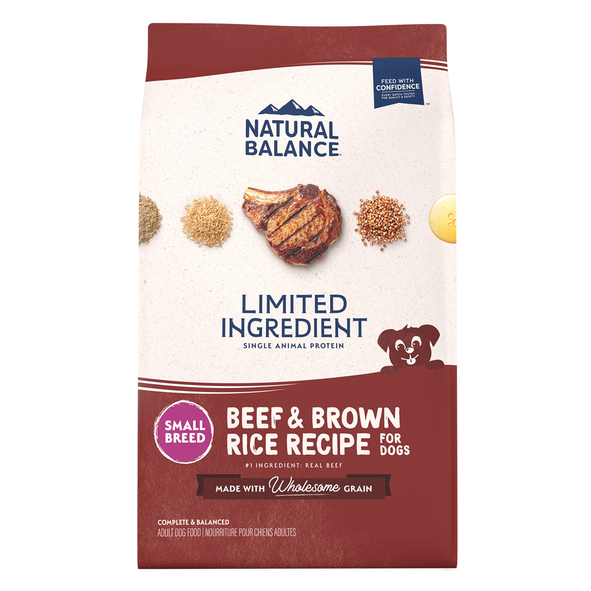 Natural Balance Pet Foods L.I.D. Small Breed Bites Beef Brown Rice Dry Dog Food 12 lb