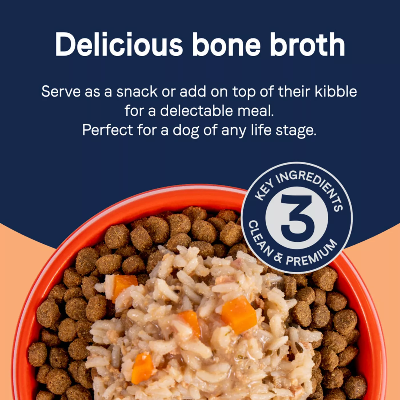 Canidae Pure Bone Broth All Life Stage Dog Food Topper 5.5 Oz