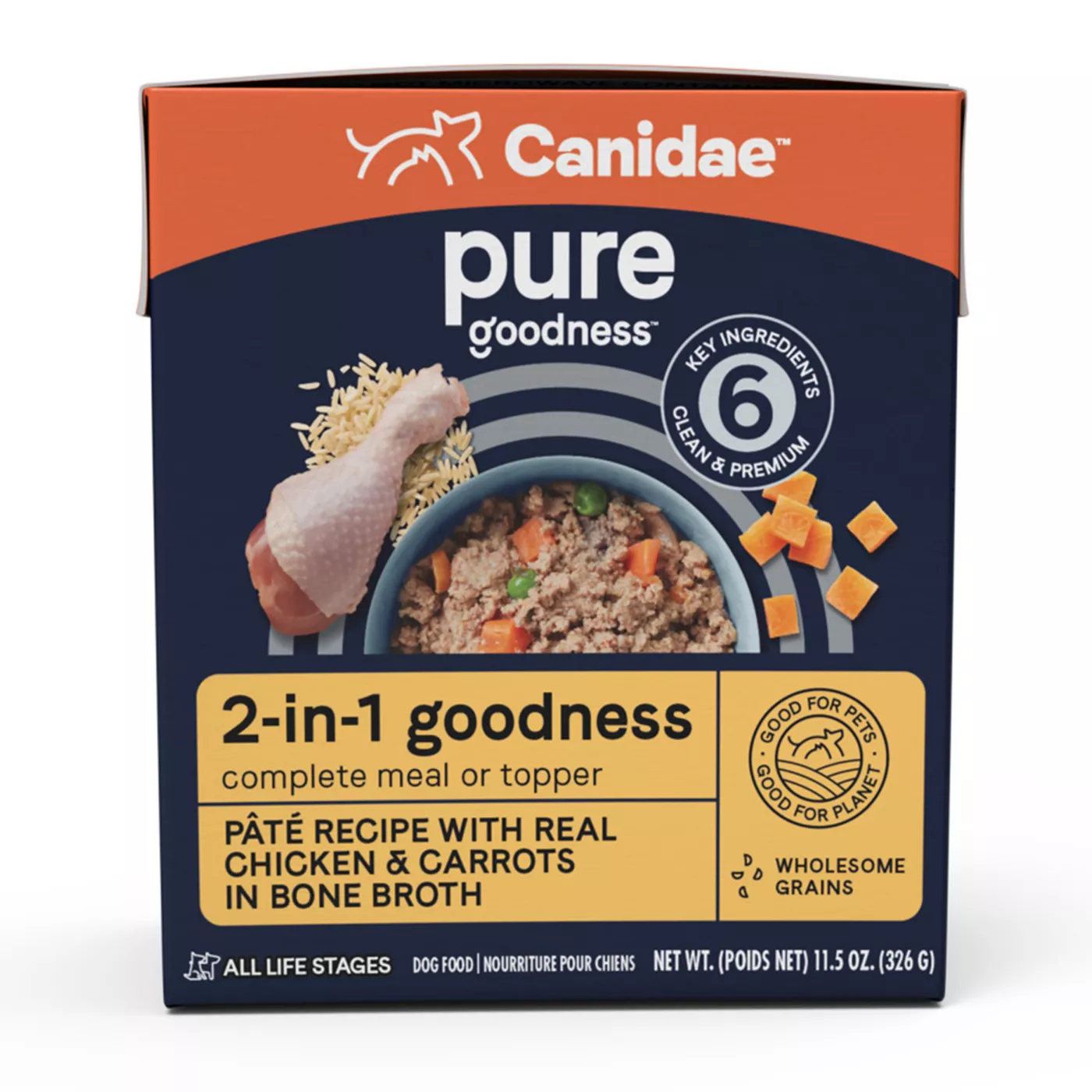 Product Canidae Pure 2-in-1 Goodness Pate All Life Stage Dog Wet Food - 11.5 Oz.