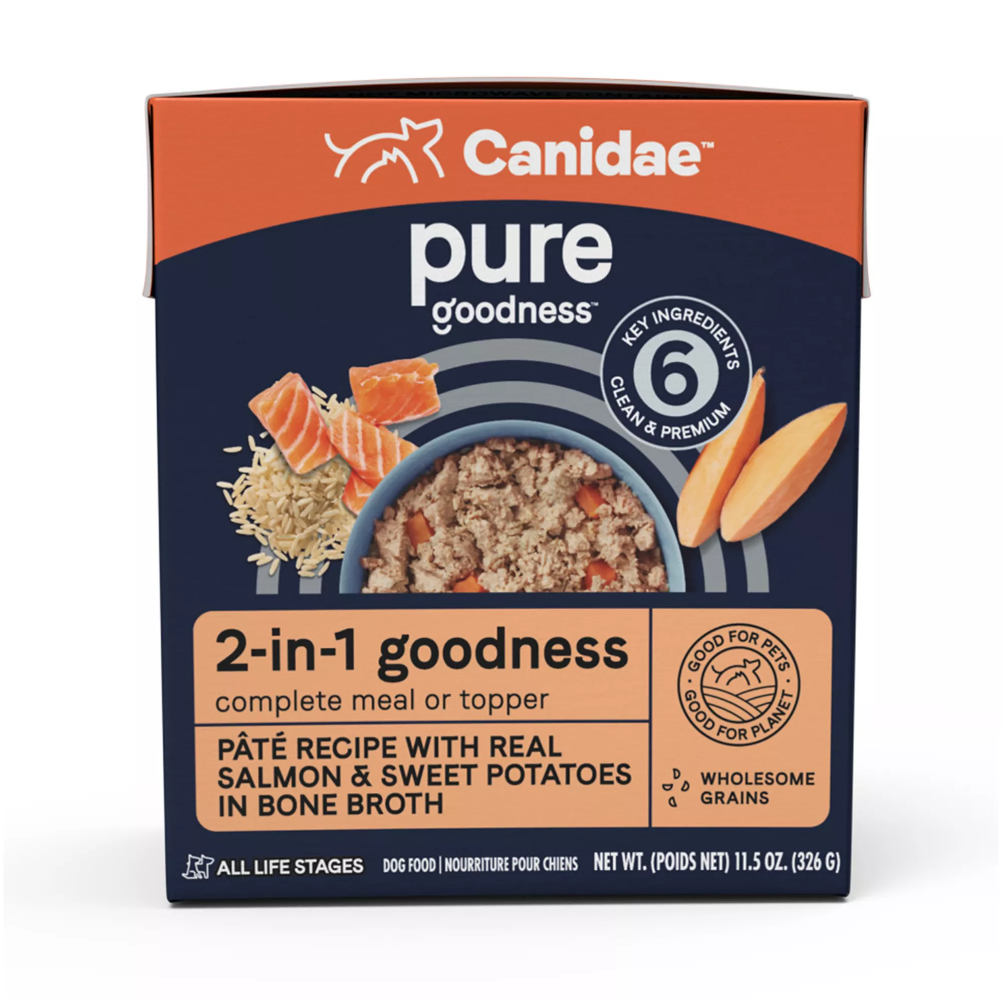 Canidae Pure 2-in-1 Goodness Pate All Life Stage Dog Wet Food - 11.5 Oz.