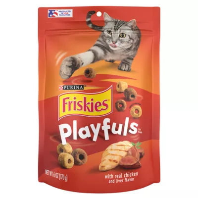 Purina Friskies Playfuls Crunchy Cat Treats Chicken Liver