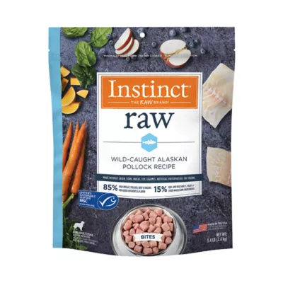 Instinct Raw Bites Adult Frozen Dog Food Raw Grain Free Alaskan Pollock