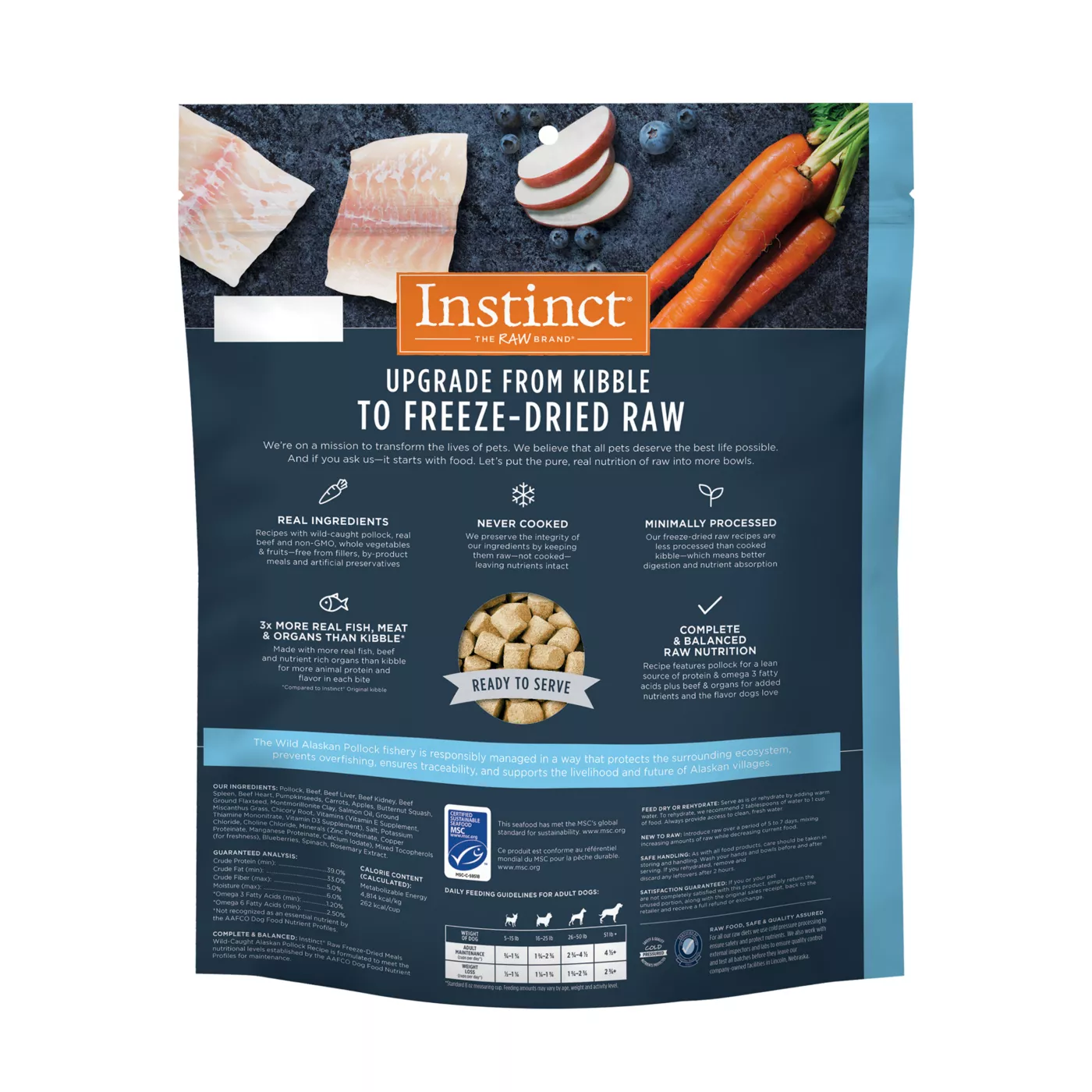 Frozen dry dog food best sale