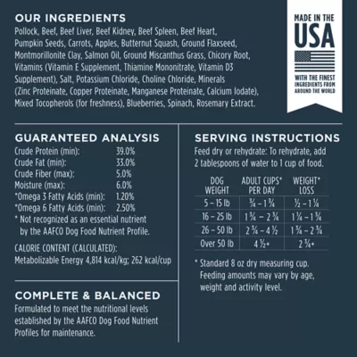 Product Instinct® Raw Meals Freeze-Dried Adult Dog Dry Food - Grain Free, Alaskan Pollock