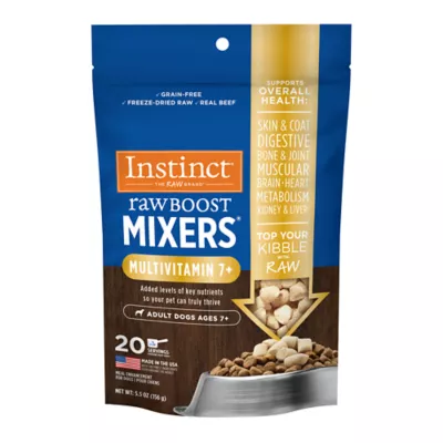  Instinct Raw Boost Mixers Multivitamin 7+ Freeze-Dried Senior Dog Food Topper - Raw, Grain Free - Image 1