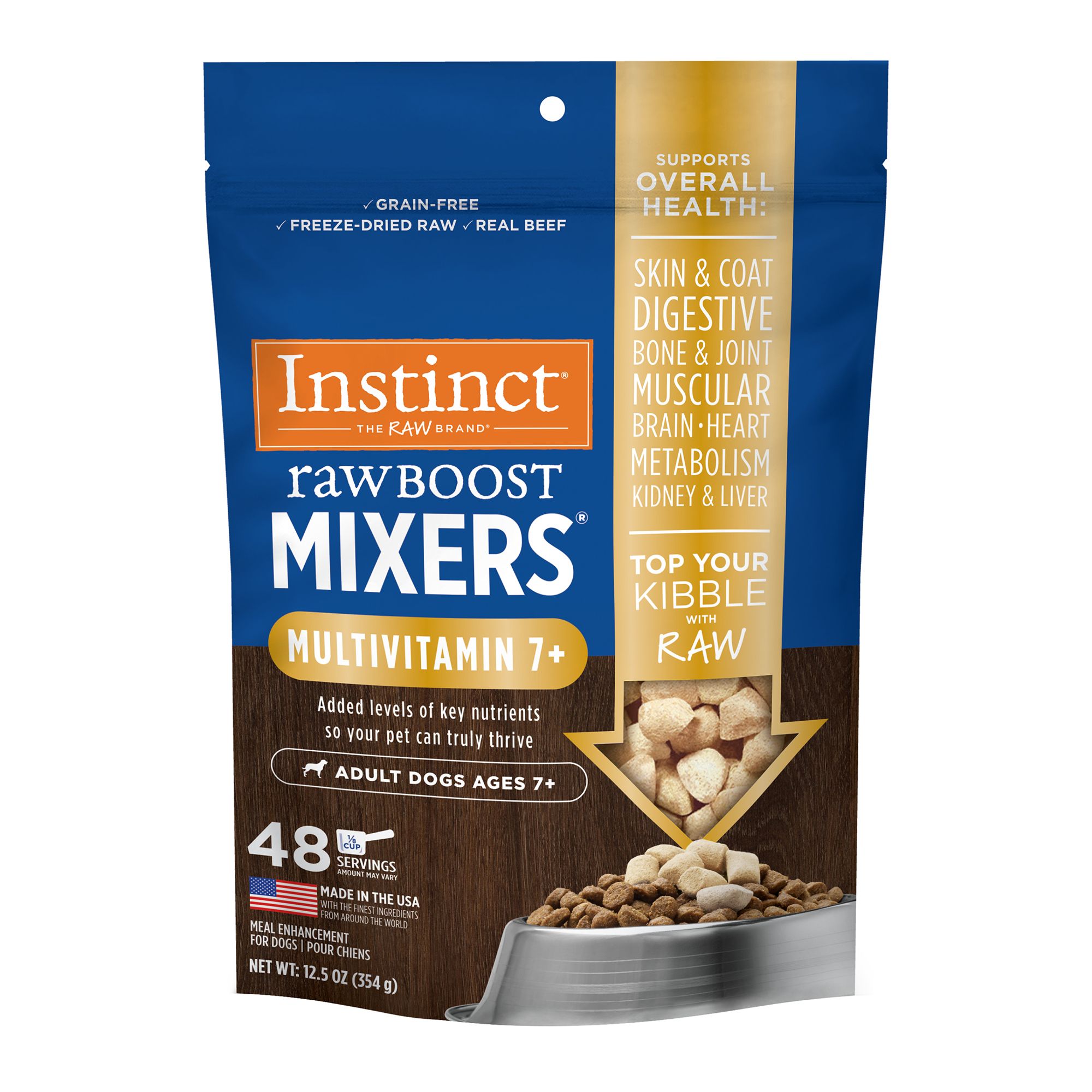 Instinct Raw Boost Mixers Multivitamin 7 Freeze Dried Senior Dog Food Topper Raw PetSmart in Tustin CA The Market Place