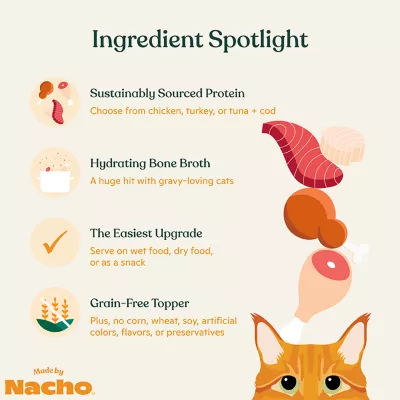 Product Made by Nacho Cat Homestyle Bone Broth Topper - Variety Pack, 12 ct