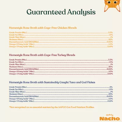 Product Made by Nacho Cat Homestyle Bone Broth Topper - Variety Pack, 12 ct
