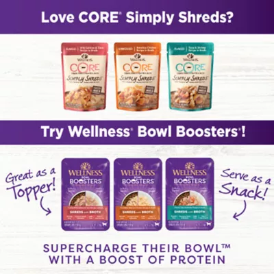 Product Wellness® Bowl Boosters Shreds with Broth Cat Food Topper - High Protein, Grain Free, 1.75 oz