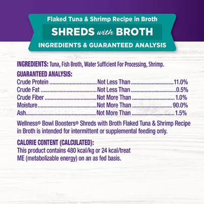 Product Wellness® Bowl Boosters Shreds with Broth Cat Food Topper - High Protein, Grain Free, 1.75 oz