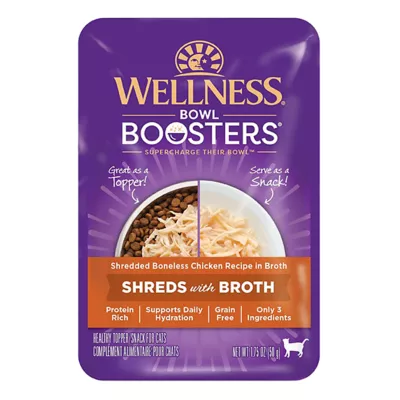 Product Wellness® Bowl Boosters Shreds with Broth Cat Food Topper - High Protein, Grain Free, 1.75 oz