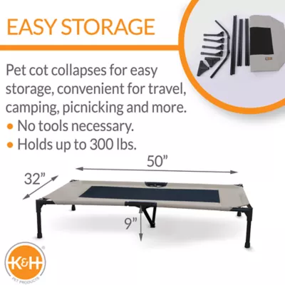 K&H Original Elevated Mesh Pet Cot Bed - Image 2