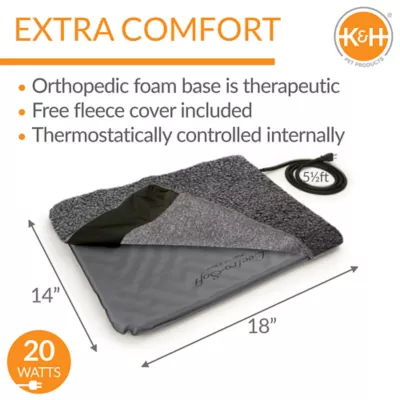 Product K&H Lectro-Soft Outdoor Heated Dog & Cat Bed Gray
